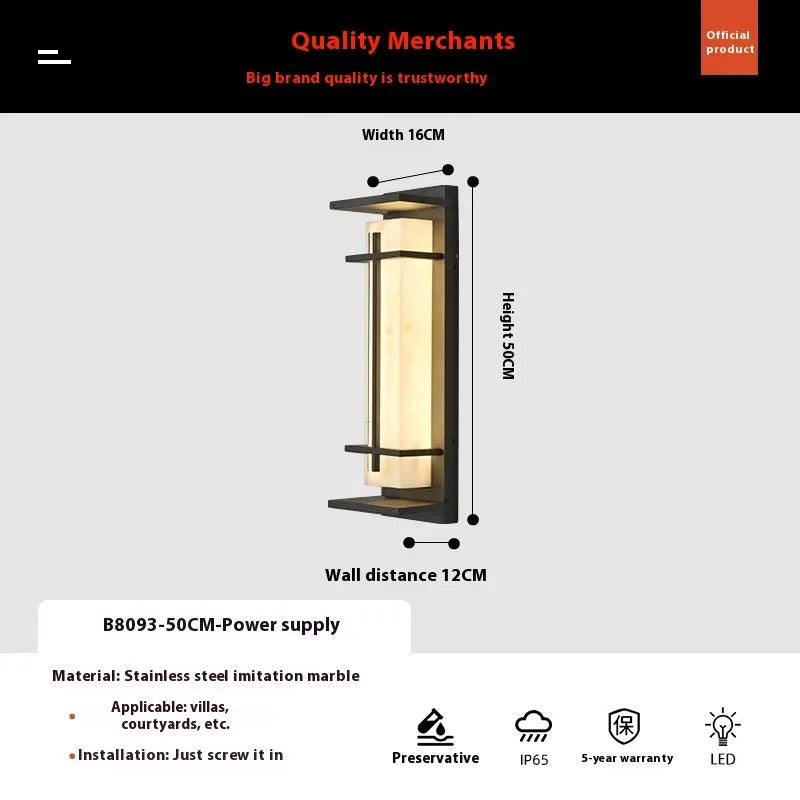 Outdoor strip wall lamp IP65 50cm aluminium garden patio lighting