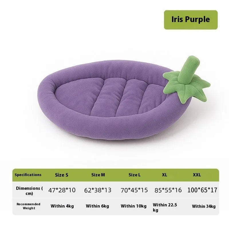 Removable washable dog mat in five sizes with orange, purple, brown, or grey cloth cover