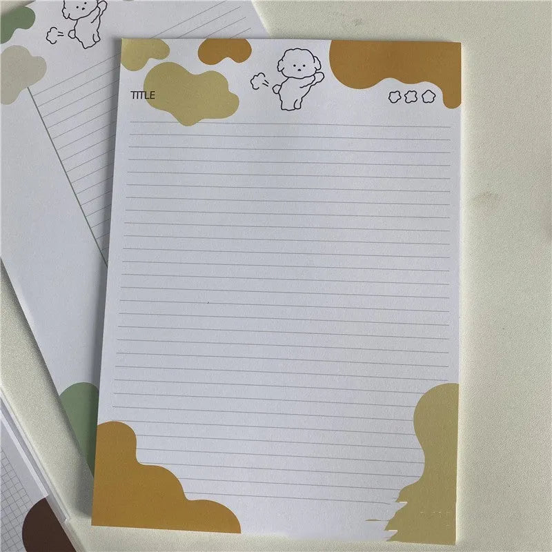 INS Wind Marshmallow Dog B5 sticky note paper pad showing puppy designs