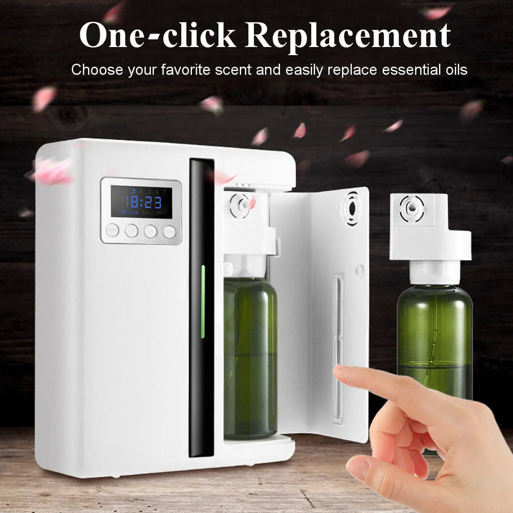 Scent Diffuser 160ml waterless air machine for hotel lobby, ABS housing, black colour, DC12V 8W