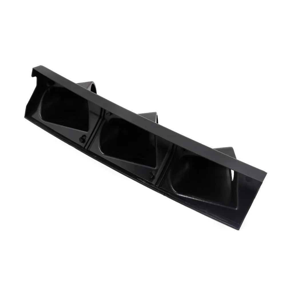 Black car instrument stand with three-hole mounting pattern for 52mm gauges