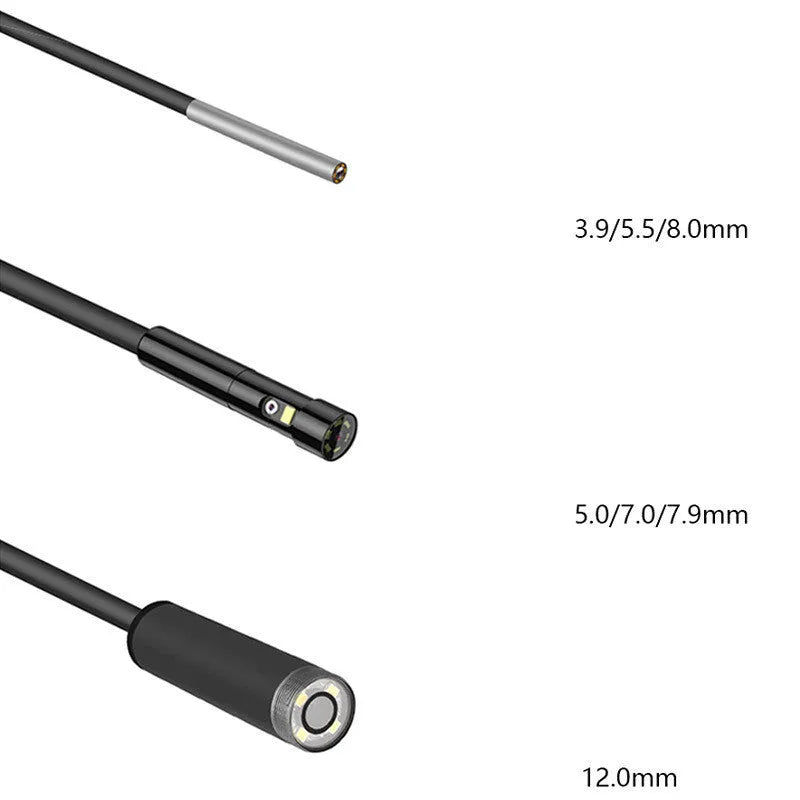 Portable industrial endoscope with 4.5-inch screen and 5.5mm dual lens camera on 1M cable