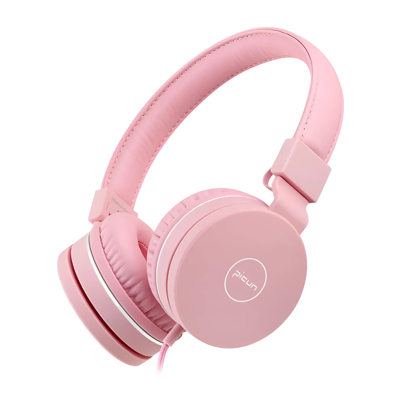 Bengoo C30 wired over-ear headphones with microphone in mint green colour, showing braided cable and protein ear cushions.