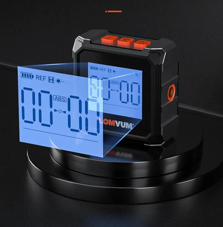 Laser infrared digital inclinometer with 40m range and backlight display for professional measuring