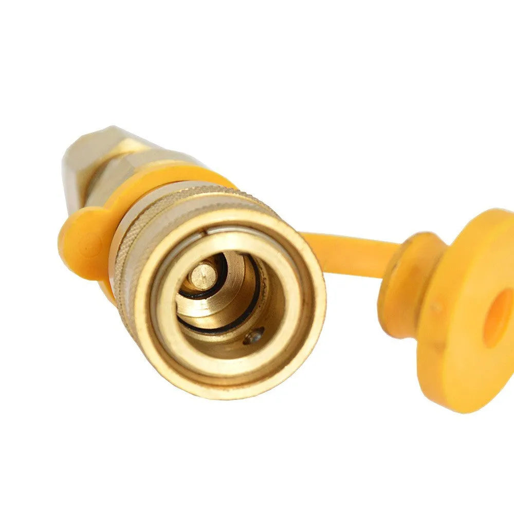Gold brass gas propane conversion charging connector with 3/8 American thread for tank connections