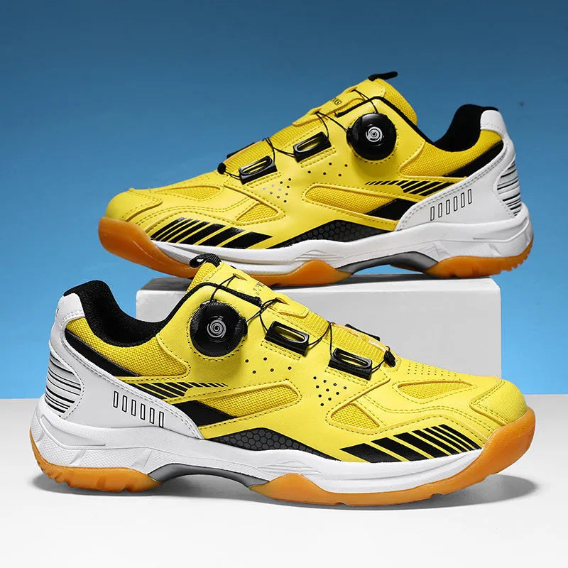 Unisex casual sneakers in yellow, black silver, white blue, and white grey with flat heel and round toe
