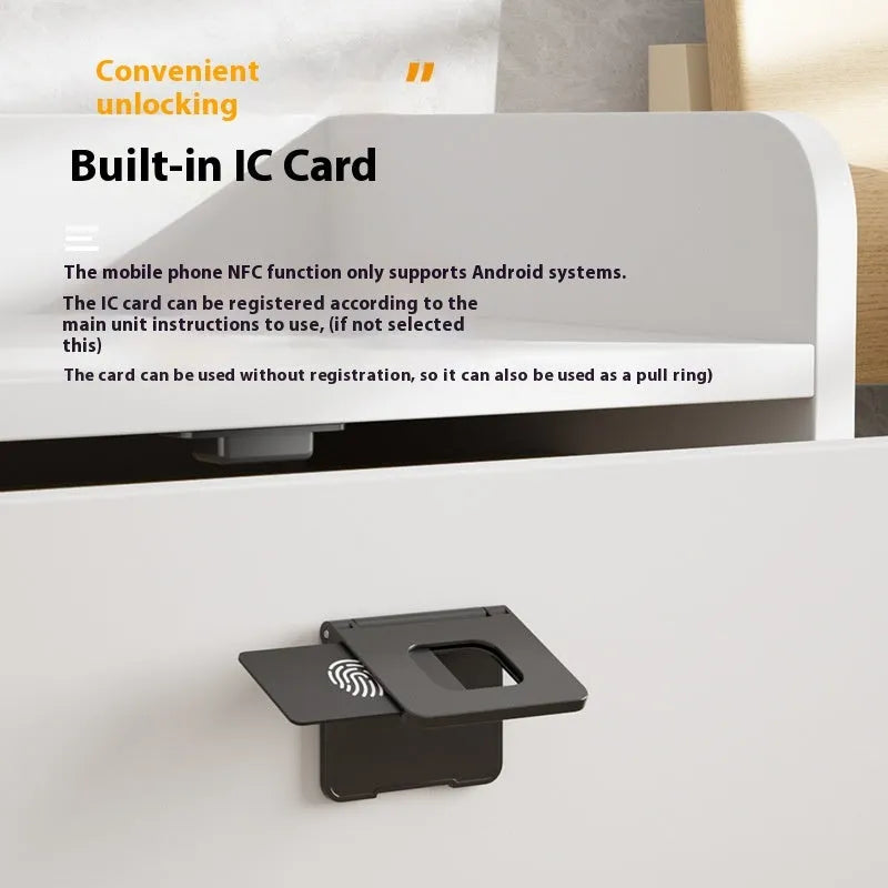 F079 no-punch drawer lock with removable card and key for wardrobe and safe box security