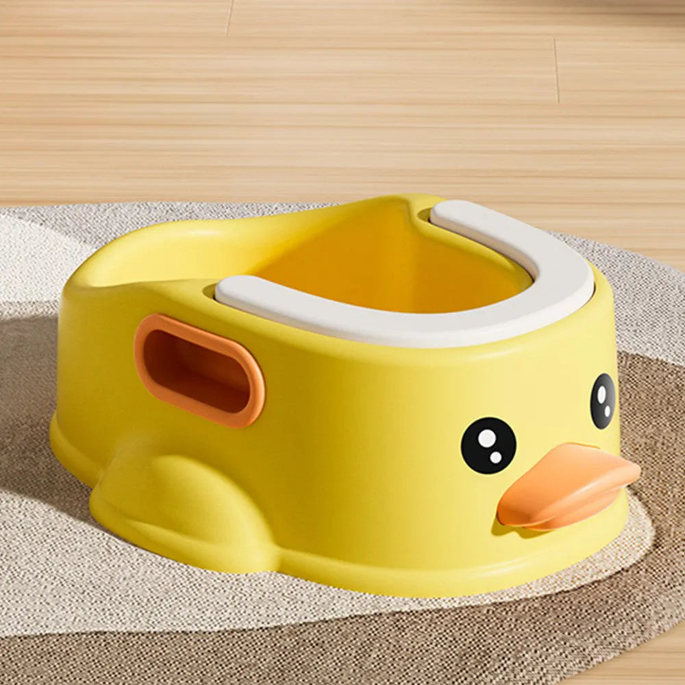 Duck-shaped PVC pet bathtub for dogs and cats in blue, pink and yellow colours
