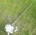 Stainless steel golf ball picker with metallic finish and 0.65 metre length