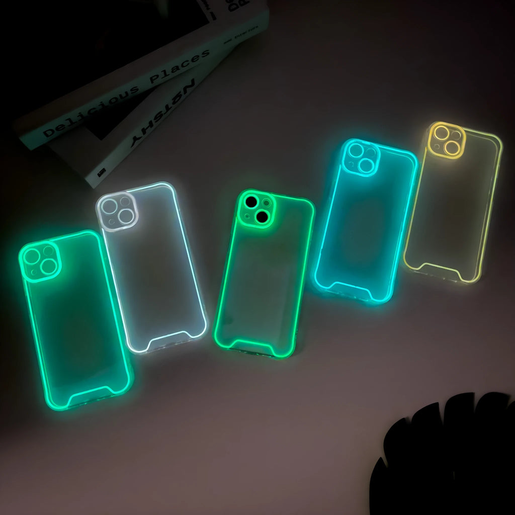 Glow in the dark Christmas phone case for iPhone in festive colours with soft TPU shell construction