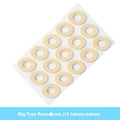 Pack of women's lightweight PU heel corn protector pads showing large oval, small oval, U-shaped, and circular section shapes.