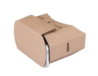 Carton virtual reality 3D glasses for mobile phones with photo colour design.