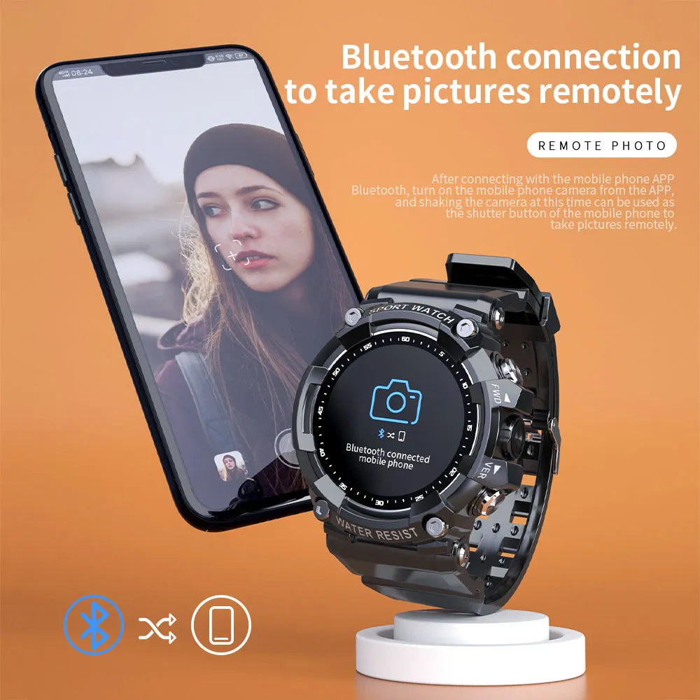ATTACK 3 IP67 waterproof Bluetooth sports smart watch in black, white, or pink on a TPU strap.