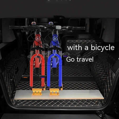 Silver metal bicycle front fork quick release fixing clip for SUV modification transport