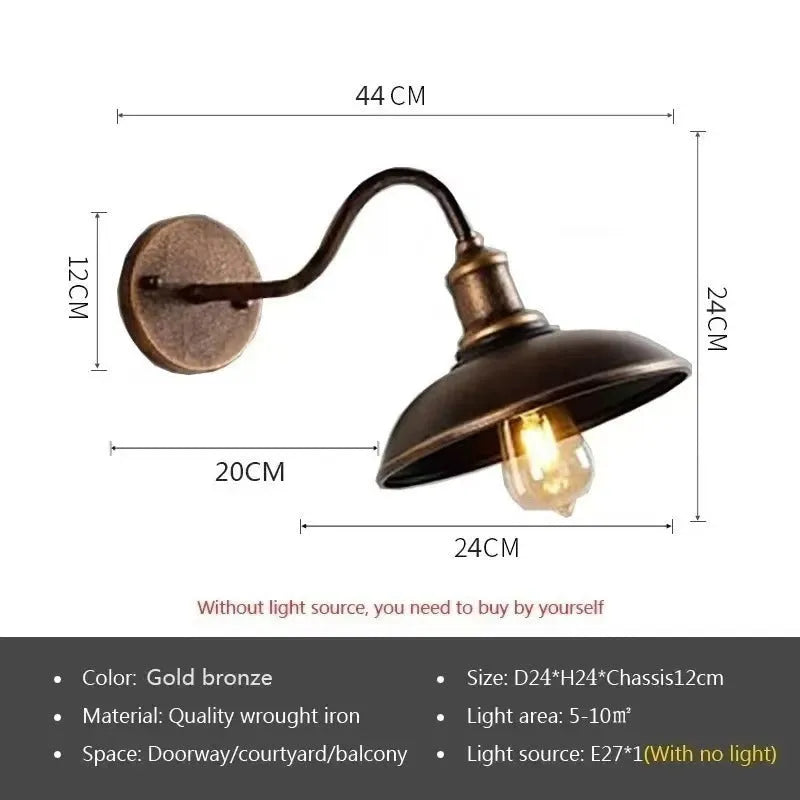 Retro-style outdoor wall light in copper finish with an oblique bevel angle design