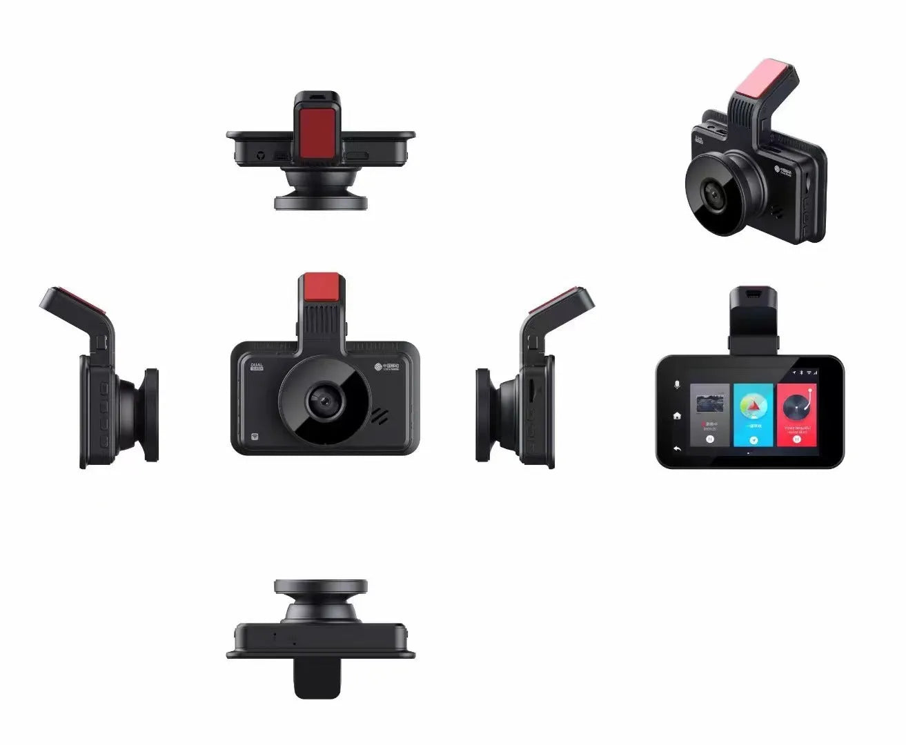 3-inch HD car DVR double lens dashboard camera with front and rear recording capabilities