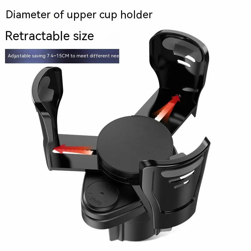 Car cup holder modification accessory in carbon fibre and matte finish options