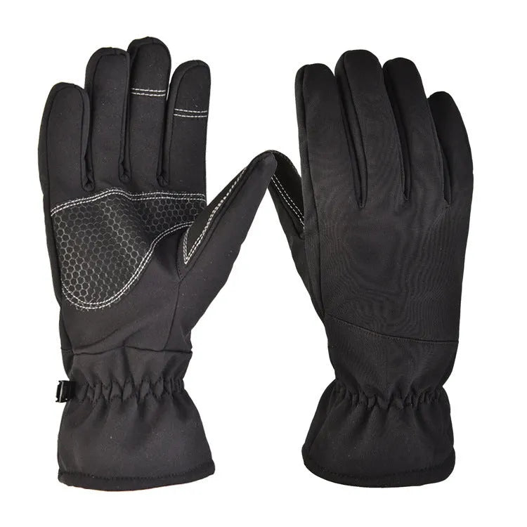 Tactical camouflage ski gloves with anti-slip grip and touch screen fingertips