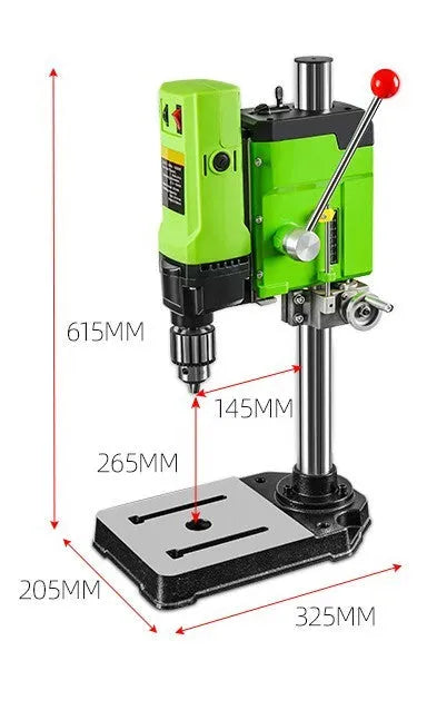 Mini bench drill milling machine with cross bench pliers on workbench