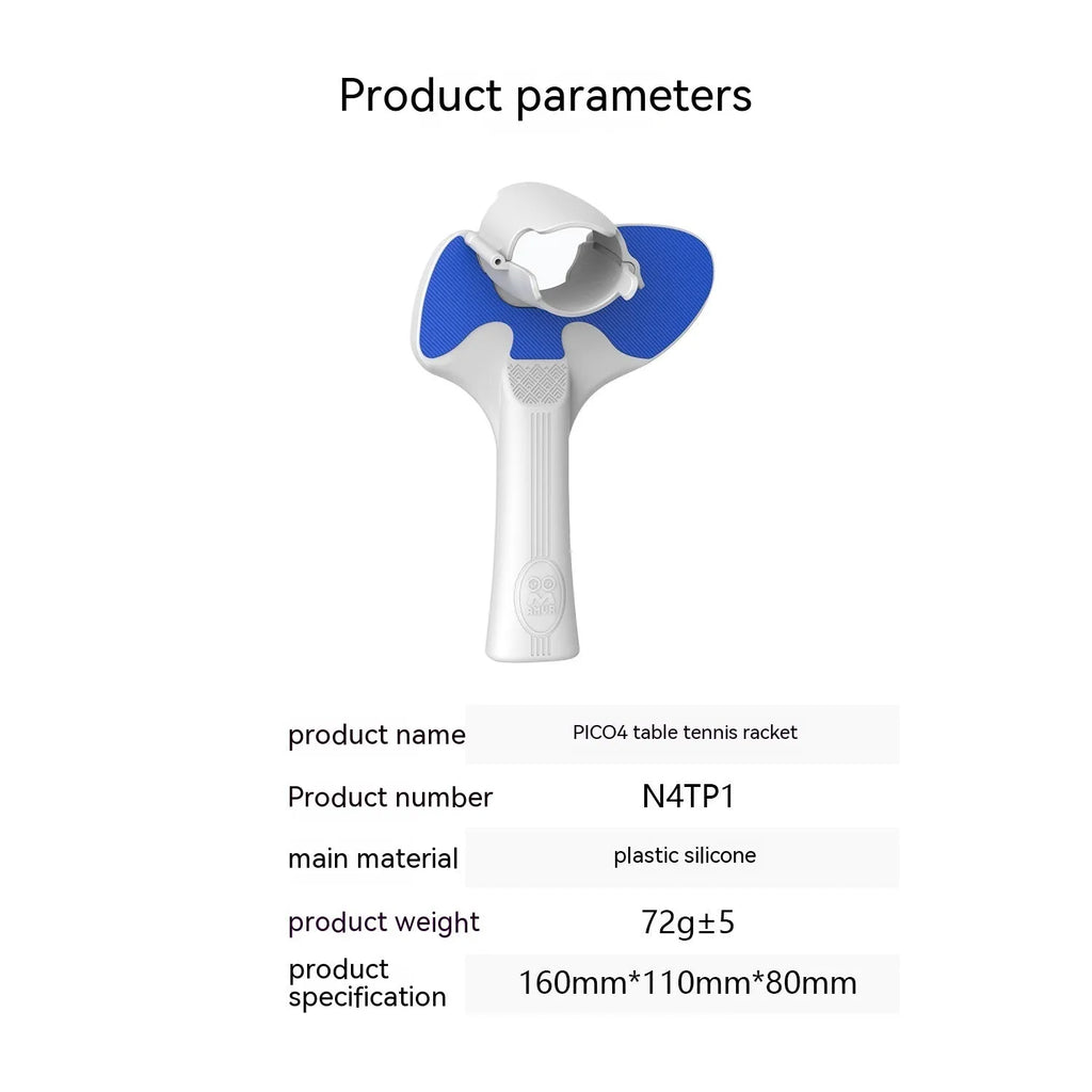 Red and blue plastic silicone hand grip accessory for Pico 4 VR controllers measuring 160x110x80mm