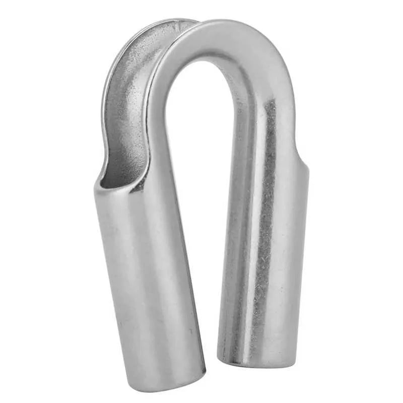 Stainless steel tubular chicken heart round sleeve ring set showing multiple sizes from M4 to M35
