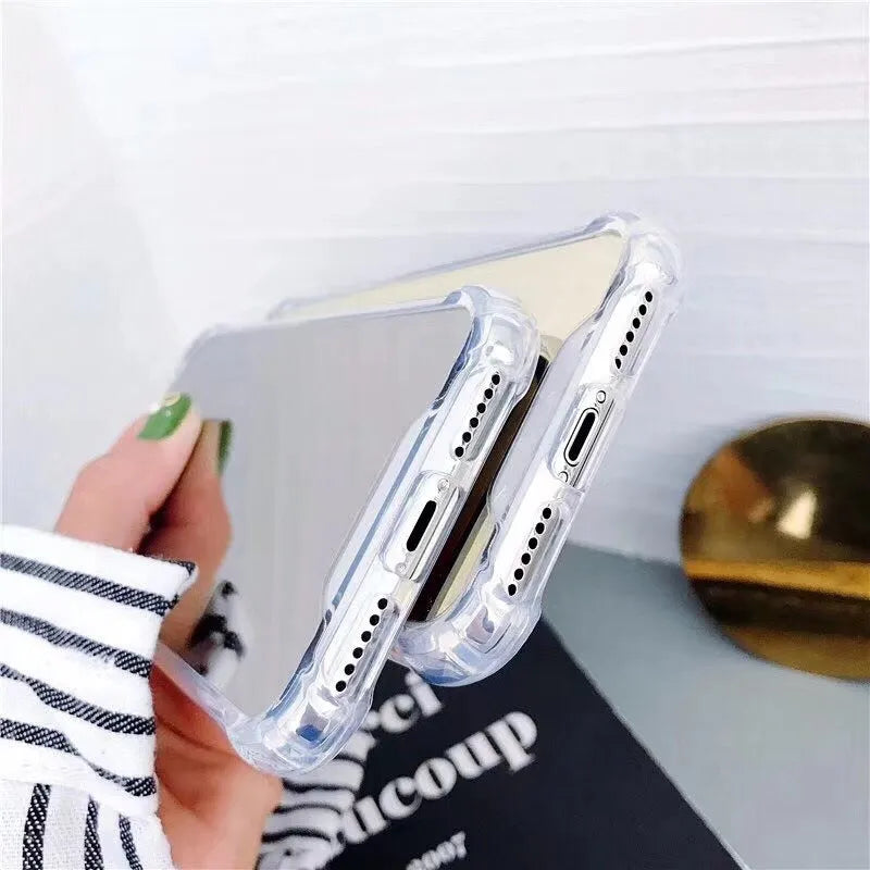 Mirror finish TPU protective phone case for iPhone in various colours