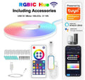 3 metre RGB LED neon strip lights with remote control for indoor lighting installations