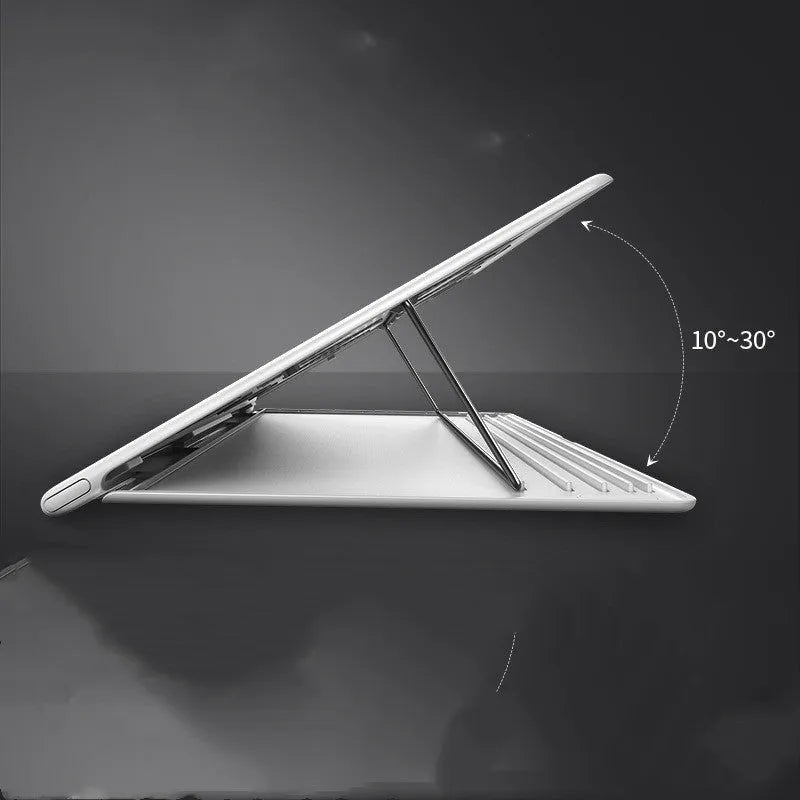 Portable alloy notebook stand 287x207x0.8 mm for laptops under 16 inches black or white