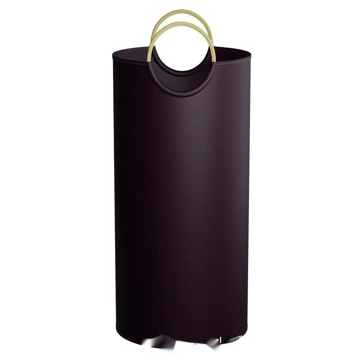 Round portable plastic trash can measuring 38cm wide by 72cm tall with optional patterns
