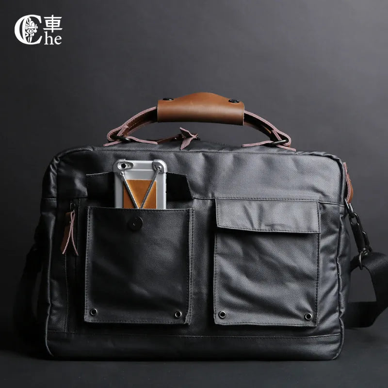 Dpark black single shoulder sling laptop bag for 14-15 inch Apple and Lenovo business computers