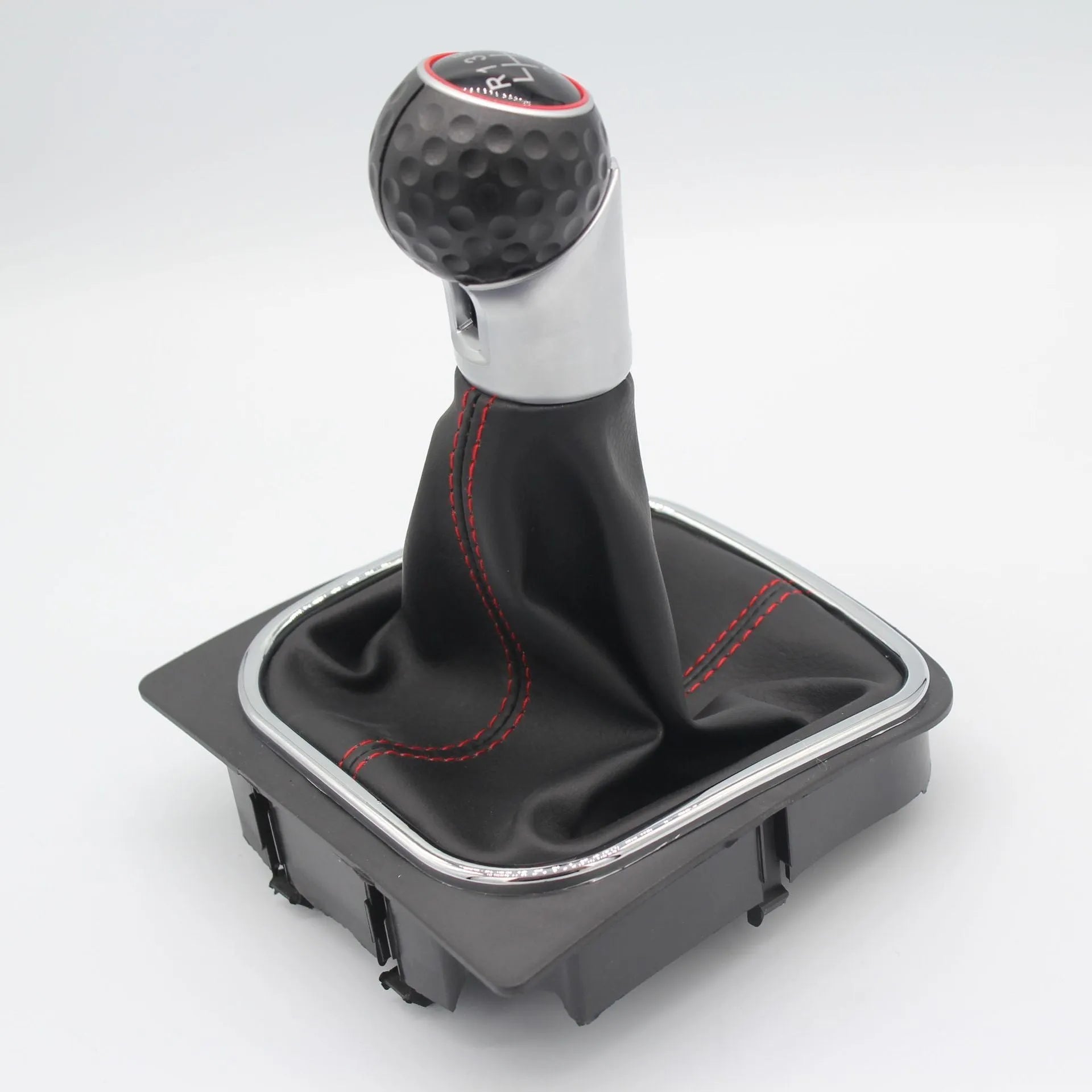Leather gear lever handball replacement part for Volkswagen Golf 5, 6, and 7 manual transmission.