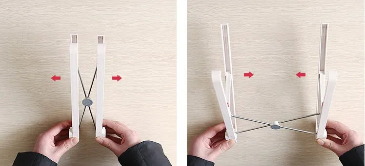 White Whale Race laptop bracket with high folding support and cushion for Apple MacBook Air and Pro
