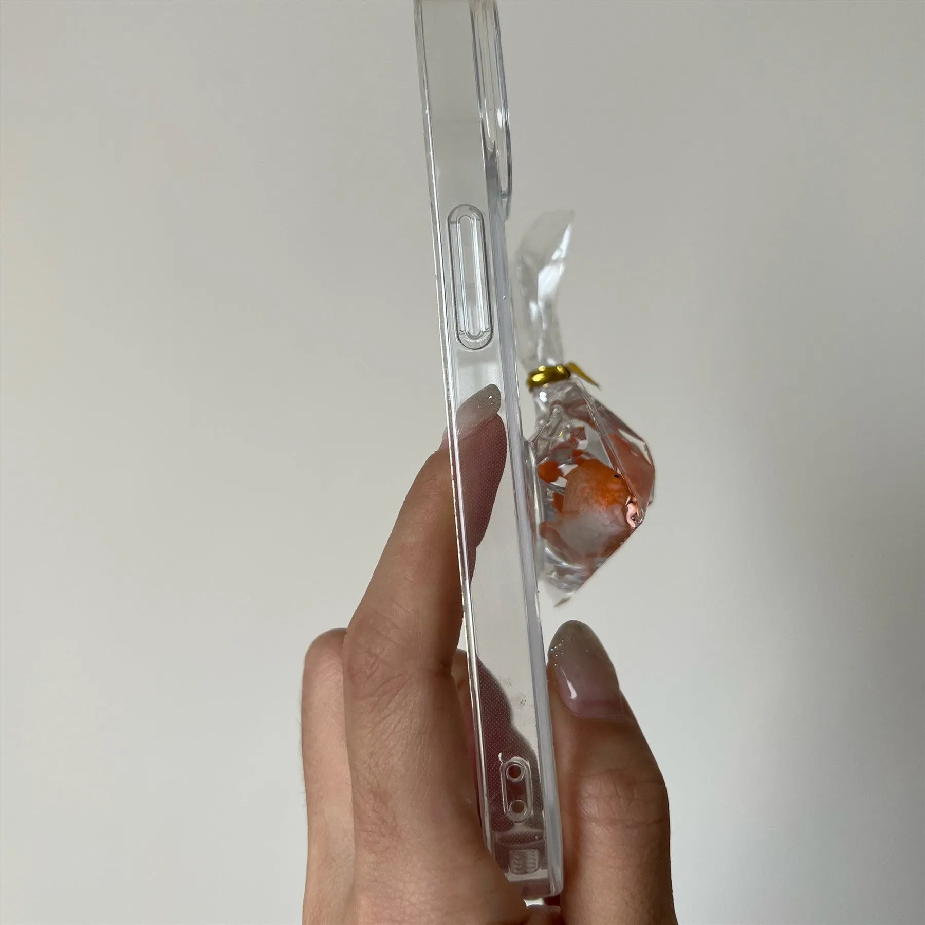 Three-dimensional fish water bag transparent cartoon phone case for iPhone 15 pro clear TPU