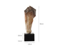 French retro abstract horse head sculpture ornament 50cm tall with carved surface