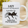 White ceramic thermal transfer mug with picture design, 11oz capacity