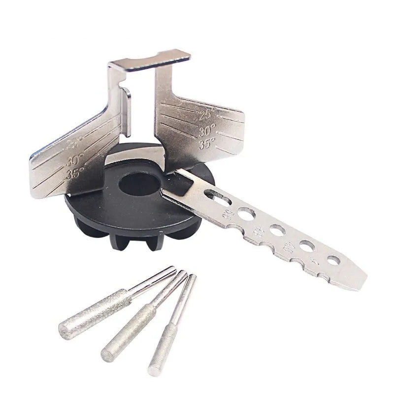 Silver metal mini electric chain grinder for band saw blades with 100-tooth width