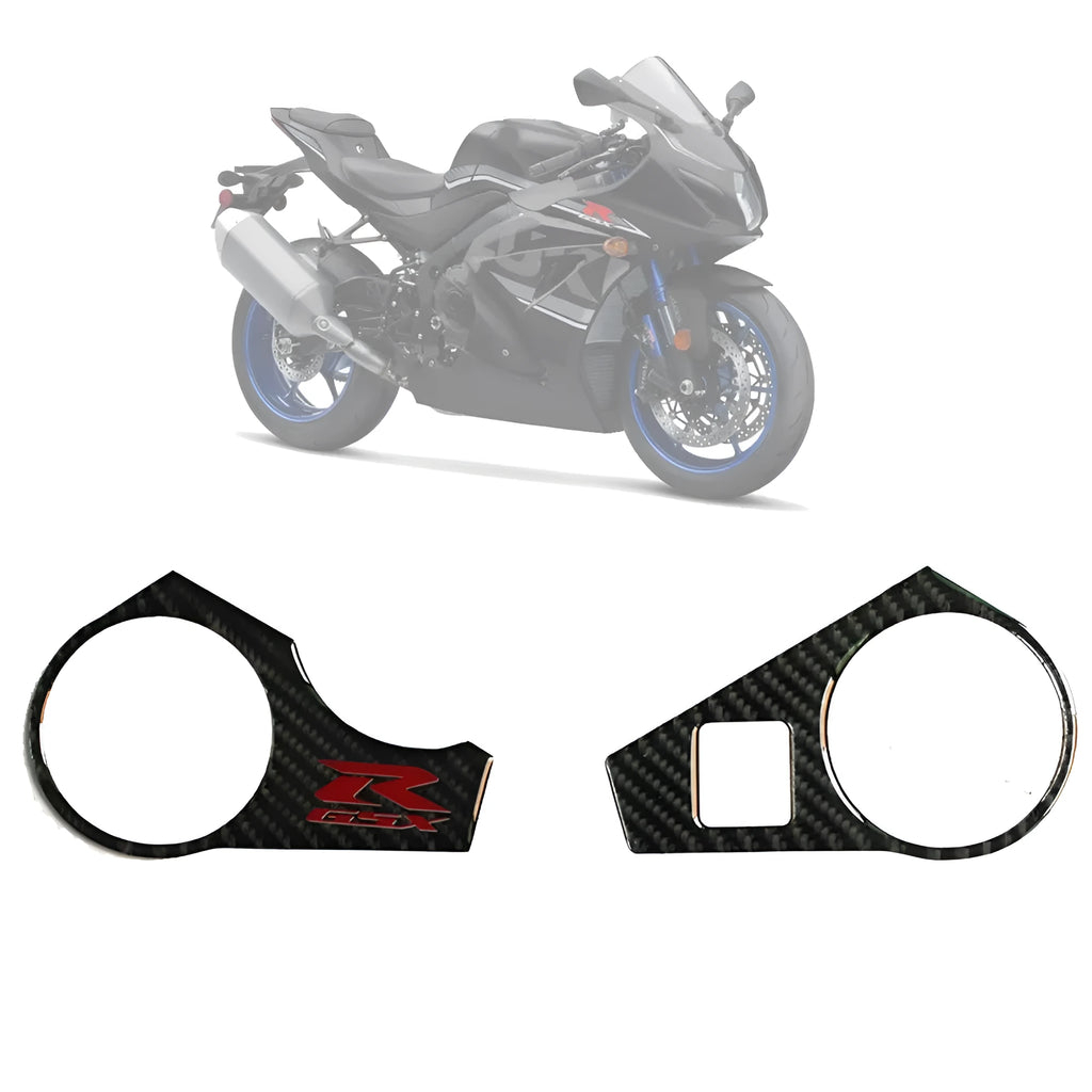 Black carbon fibre pattern adhesive sticker for SUZUKI GSXR1000 L1 upper fairing plate