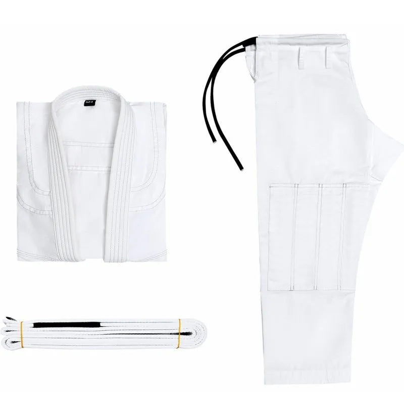 Brazilian Jiu-jitsu gi in cotton blend fabric showing Rose Red colour option with complete top and trousers