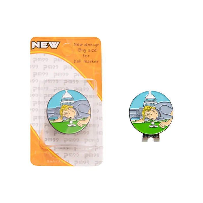 Zinc alloy personalised hat clip for golf with dragon year and IDID designs.