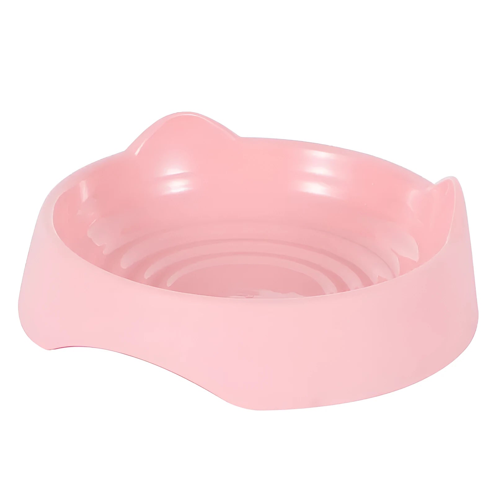 Blue ceramic dog slow feeder bowl with raised maze pattern inside for slowing down fast eaters.