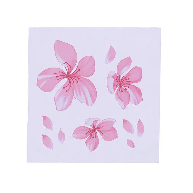 Cherry blossom flower car stickers in two different sizes on transparent background