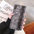 Leather luxury snake skin iPhone back cover in brown, grey, white TPU PC
