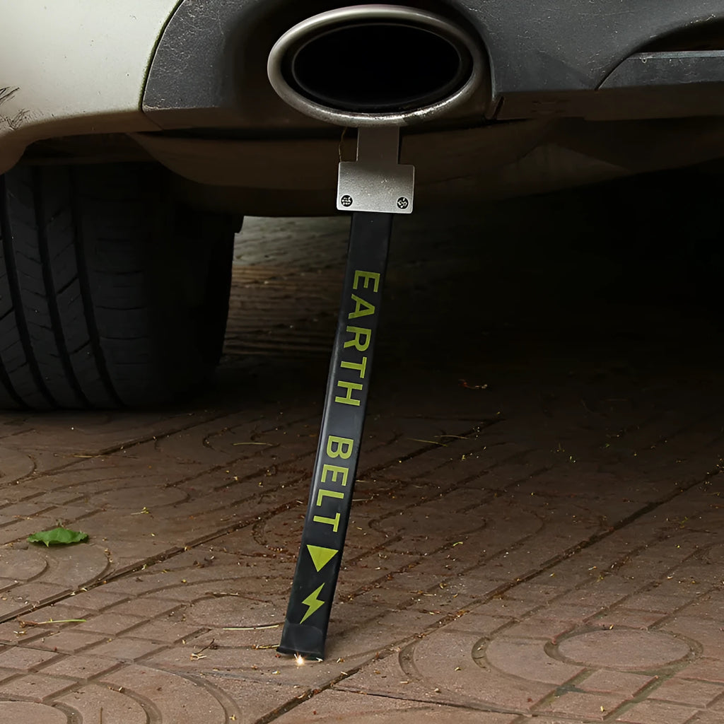 Black rubber and copper car electrostatic grounding belt with 370mm length