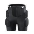 Black spandex hip protection pad with removable NBR foam inserts for skating and skiing safety.