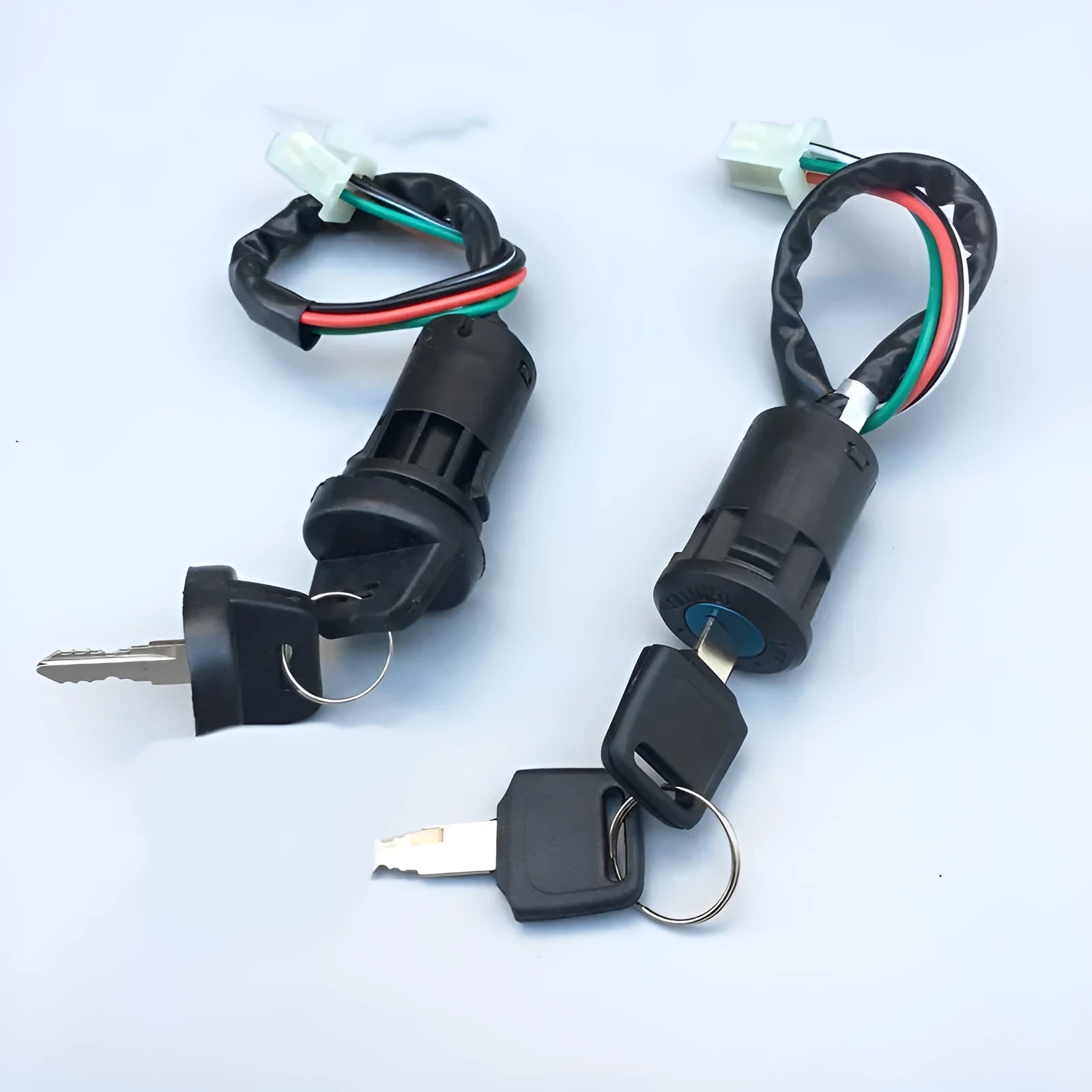 Waterproof electric car door lock with plastic housing and multiple wiring configuration options
