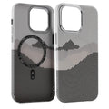 Kevlar magnetic carbon fiber texture hard PC phone case for iPhone in black with frosted finish