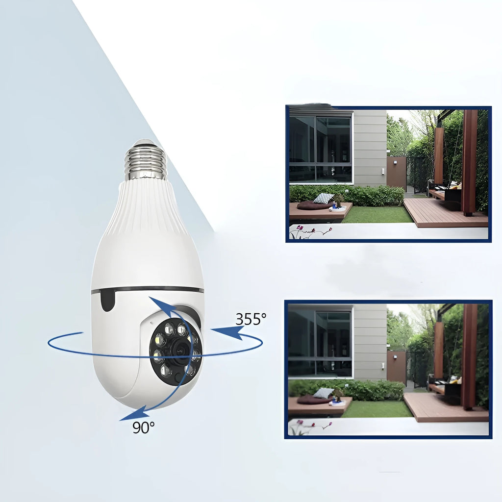 Wireless HD security camera with wide-angle lens and dual-light night vision for 10-metre range monitoring