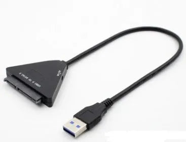Black USB 3.0 to SATA 7+15 pin interface hard drive external adapter cable