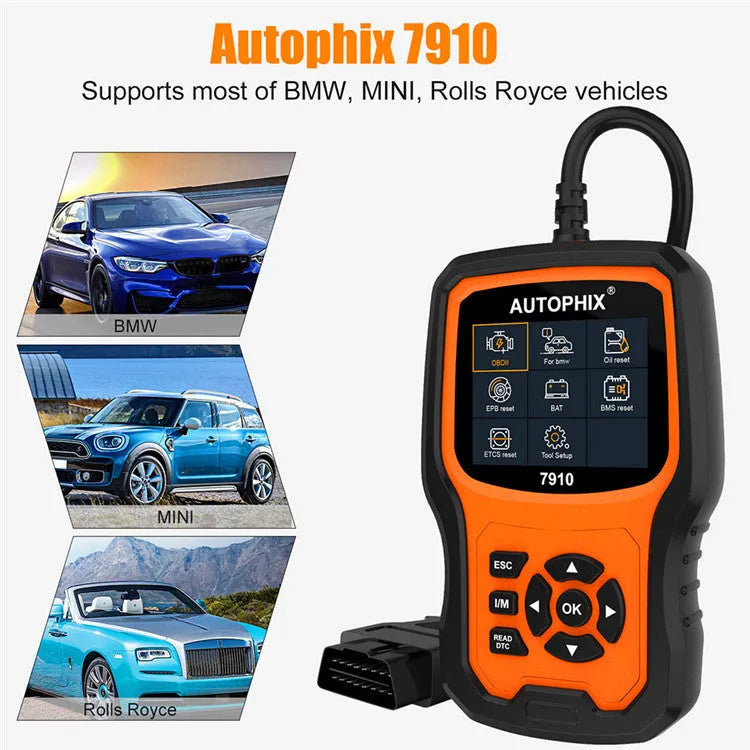 Autophix 7910 BMW diagnostic scanner with OBDII universal car code reading functionality