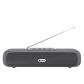 Desktop wireless long strip radio subwoofer in black, blue, red or silver grey.